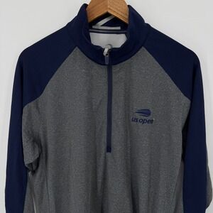 Zero‎ Restriction US Open Pullover Gray Blue Long Sleeve Mens Size Large